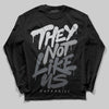 Jordan 5 Retro Wolf Grey (2026) DopeSkill Long Sleeve T-Shirt They Not Like Us Graphic Streetwear - Black