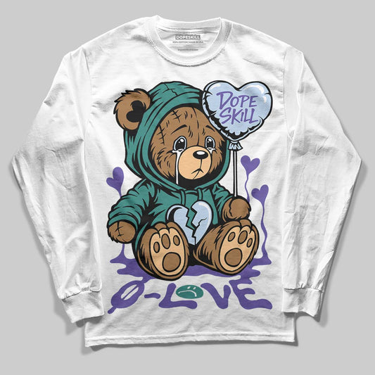 Jordan 5 OG “Grape” DopeSkill Long Sleeve T-Shirt Broken Bear Graphic Streetwear - White