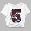 Jordan 5 Retro Burgundy (2023) DopeSkill Women's Crop Top No.5 Graphic Streetwear - White