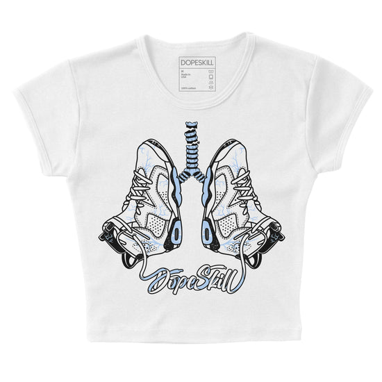 Jordan 6 “Reverse Oreo” DopeSkill Women's Crop Top Breathe Graphic Streetwear - White
