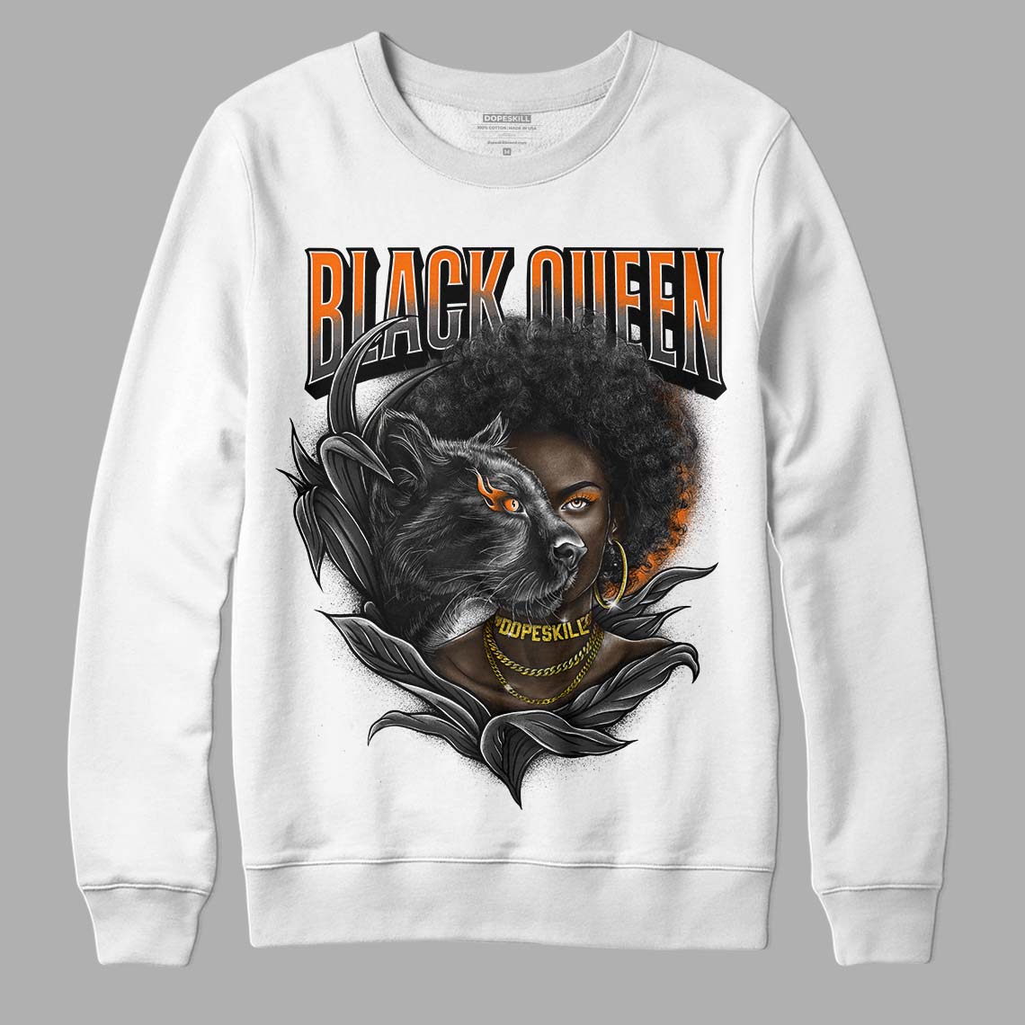 Jordan 3 Retro 'Fear Pack' DopeSkill Sweatshirt New Black Queen Graphic Streetwear - White