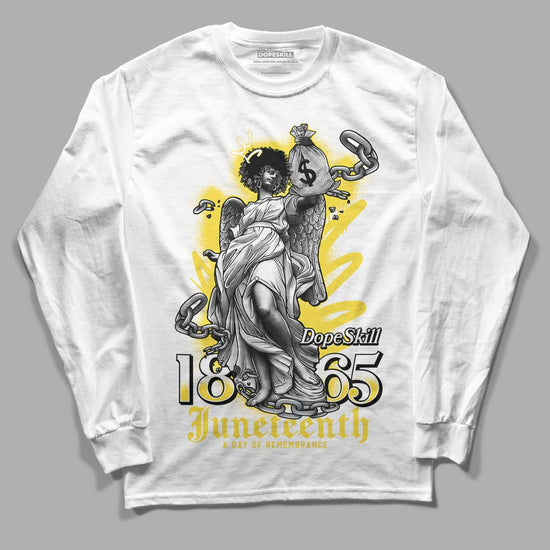 Wmns Air Jordan 11 Low 'Yellow Snakeskin' DopeSkill Long Sleeve T-Shirt Juneteenth Graphic Streetwear - White