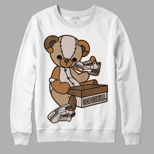 Jordan 3 Retro Palomino DopeSkill Sweatshirt Sneakerhead BEAR Graphic Streetwear - White