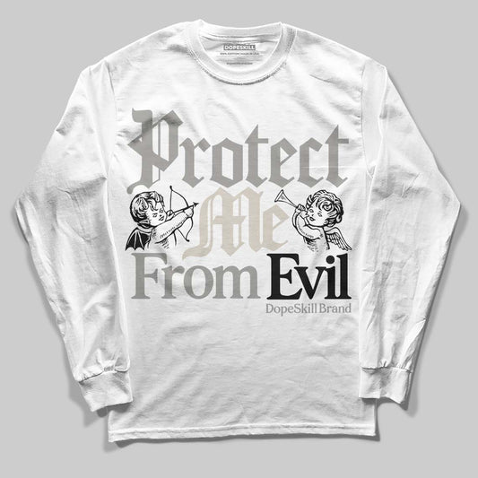 Jordan 3 Retro Pure Money DopeSkill Long Sleeve T-Shirt Protect Me From Evil Graphic Streetwear - White