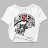 Grey Sneakers DopeSkill Women's Crop Top Loser Lover Graphic Streetwear - White 