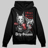 Black and White Sneakers DopeSkill Hoodie Grind Pray Graphic Streetwear - Black