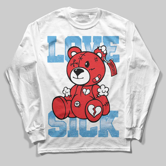 Jordan 11 Retro Cherry DopeSkill Long Sleeve T-Shirt Love Sick Graphic Streetwear - White
