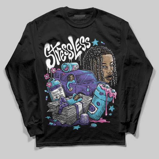 Jordan 8 Retro 'Aqua' 2025 DopeSkill Long Sleeve T-Shirt Stressless Graphic Streetwear - Black