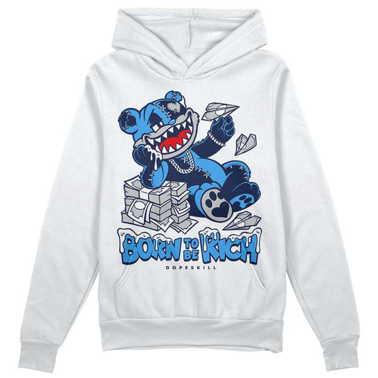 Jordan Spiz’ike Low “White/Obsidian” DopeSkill Hoodie Sweatshirt Born To Be Rich Graphic Streetwear - White