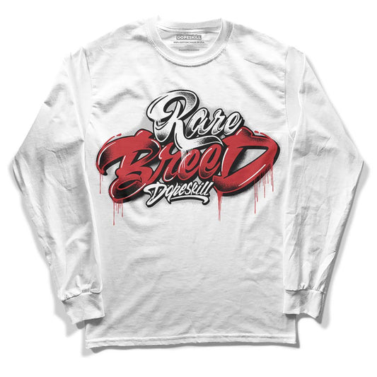 Jordan 12 “Red Taxi” DopeSkill Long Sleeve T-Shirt Rare Breed Type Graphic Streetwear - White