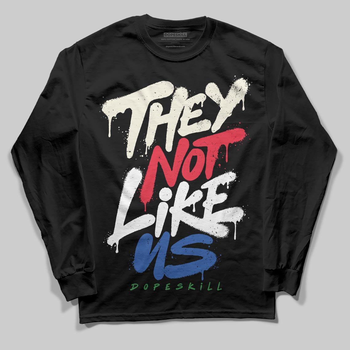 Jordan 11 Retro 285 Atlanta DopeSkill Long Sleeve T-Shirt They Not Like Us Graphic Streetwear - Black