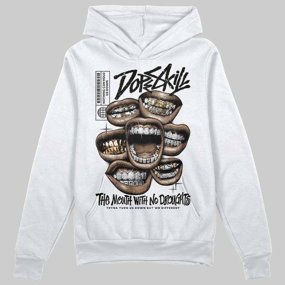 Jordan 4 “Black Cat” (2025) DopeSkill Hoodie Sweatshirt The Mouth With No Droughts Graphic Streetwear - White 