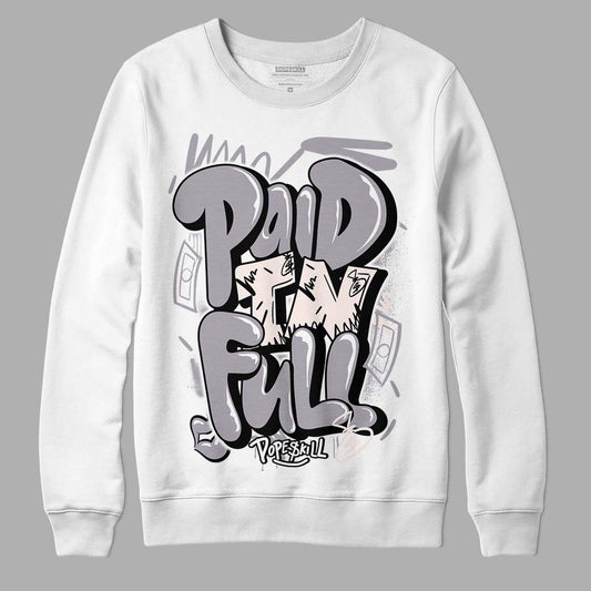 Jordan 2 Cement Grey DopeSkill Sweatshirt New Paid In Full Graphic Streetwear - White