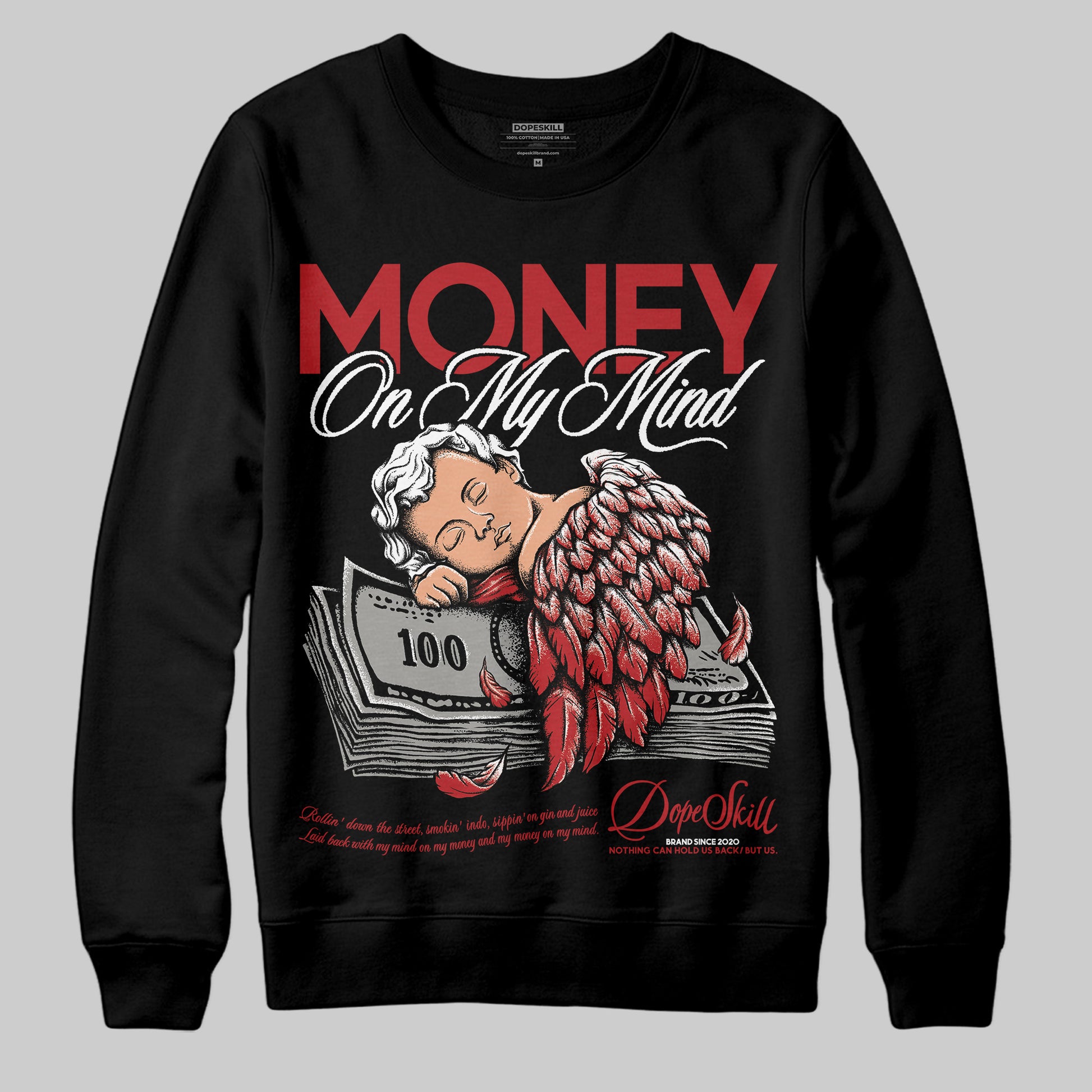 Jordan 12 Retro Flu Game (2025) DopeSkill Sweatshirt MOMM Graphic Streetwear - Black