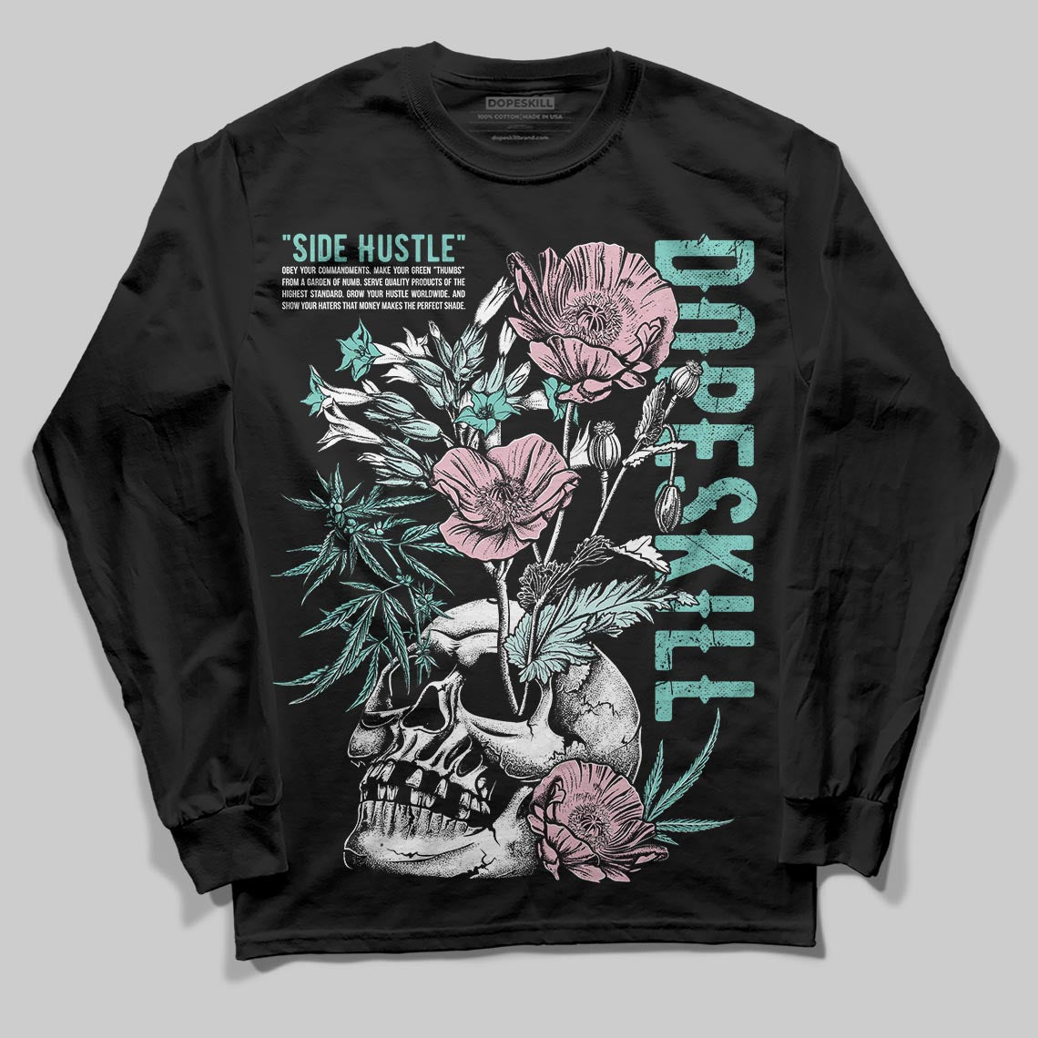 Jordan 11 Low "Igloo" DopeSkill Long Sleeve T-Shirt Side Hustle Graphic Streetwear - Black