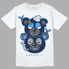 Jordan 3 "Midnight Navy" DopeSkill T-Shirt New Double Bear Graphic Streetwear - White 