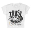 Jordan 11 "Gratitude" DopeSkill Women's Crop Top Trust No One Graphic Streetwear - White