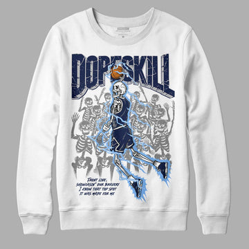 Jordan 5 Midnight Navy DopeSkill Sweatshirt Thunder Dunk Graphic Streetwear