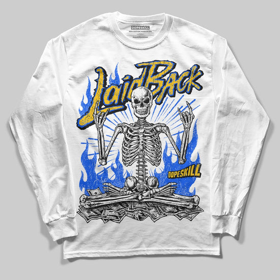 Royal Blue Sneakers DopeSkill Long Sleeve T-Shirt Laid Back Graphic Streetwear - White