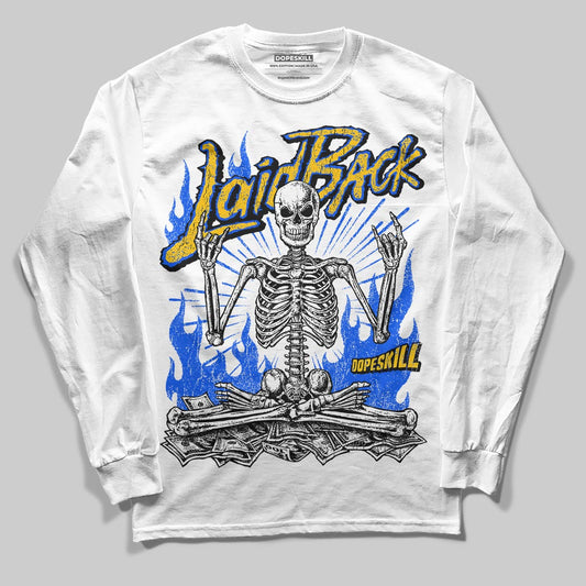 Royal Blue Sneakers DopeSkill Long Sleeve T-Shirt Laid Back Graphic Streetwear - White