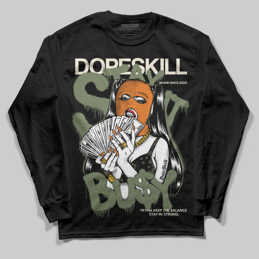 Jordan 4 Retro OG SP Undefeated (2025) DopeSkill Long Sleeve T-Shirt Stay It Busy Graphic Streetwear - Black