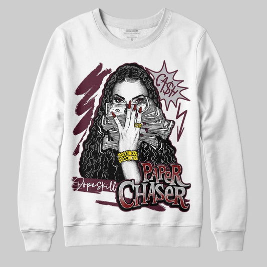 Jordan 5 Retro Burgundy (2023) DopeSkill Sweatshirt NPC Graphic Streetwear - White