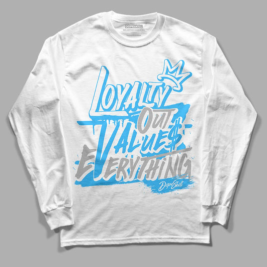 Jordan 2 Low "University Blue" DopeSkill Long Sleeve T-Shirt LOVE Graphic Streetwear - White