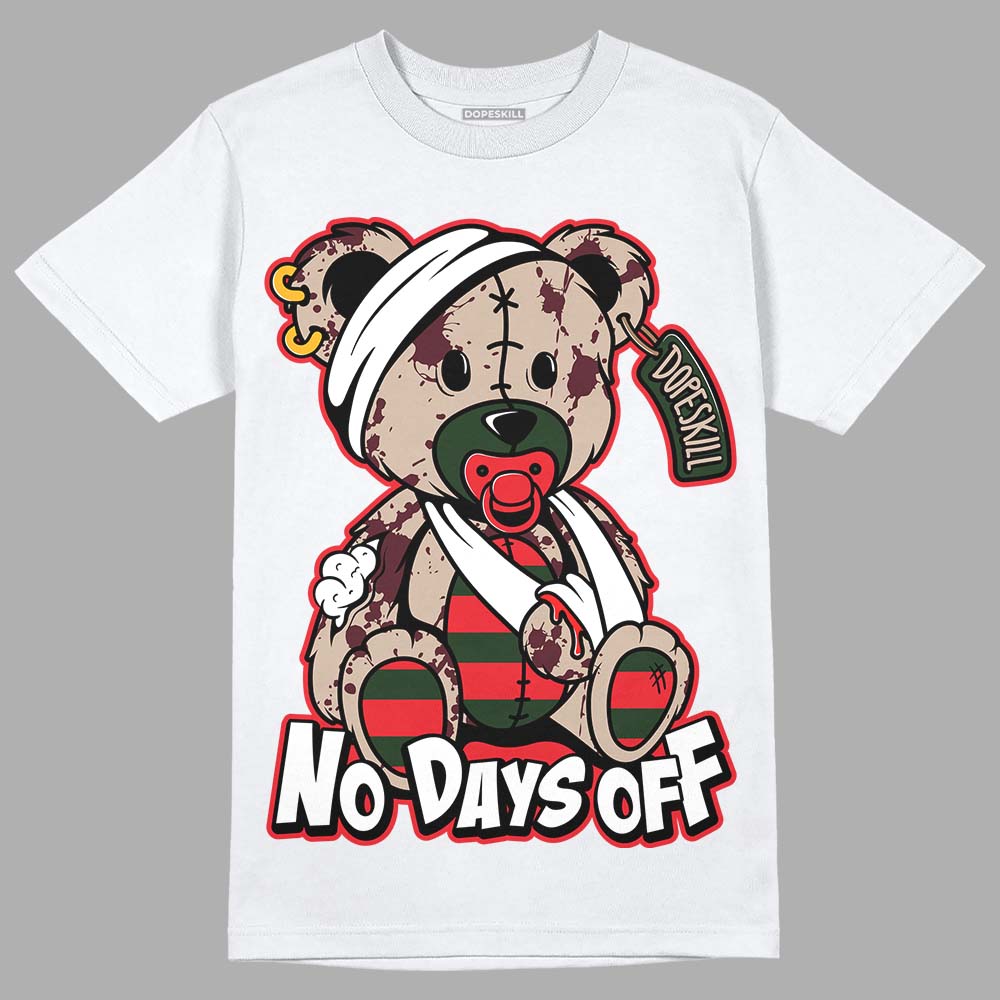 Dunk Low Freddy Krueger DopeSkill T-Shirt Hurt Bear Graphic Streetwear - White