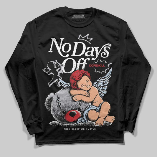 Jordan 5 Retro OG Black Metallic Reimagined DopeSkill Long Sleeve T-Shirt New No Days Off Graphic Streetwear - Black