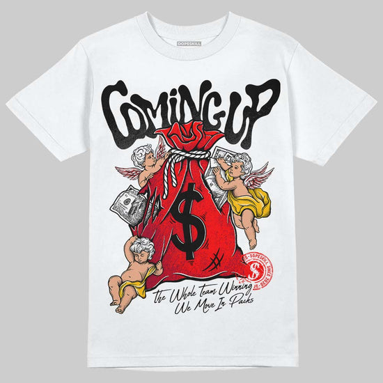 Jordan 1 Retro High OG "Satin Bred" DopeSkill T-Shirt Money Bag Coming Up Graphic Streetwear - White