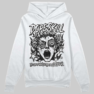 Black and White Sneakers DopeSkill Hoodie Sweatshirt Root of Evil Graphic Streetwear - White
