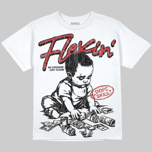 Jordan 12 Retro Flu Game (2025) DopeSkill Oversize Print T-Shirt Flexin' Graphic Streetwear