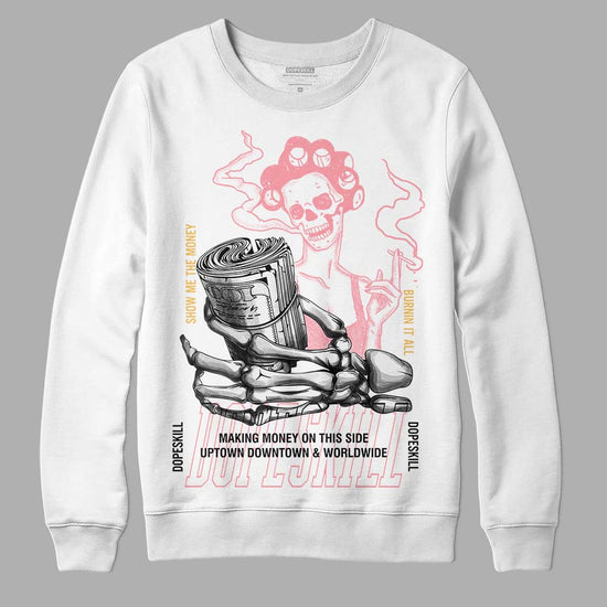 Jordan 3 GS “Red Stardust” DopeSkill Sweatshirt Show Me The Money Graphic Streetwear - White 