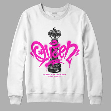 Dunk Low GS “Active Fuchsia” DopeSkill Sweatshirt Queen Chess Graphic Streetwear - WHite