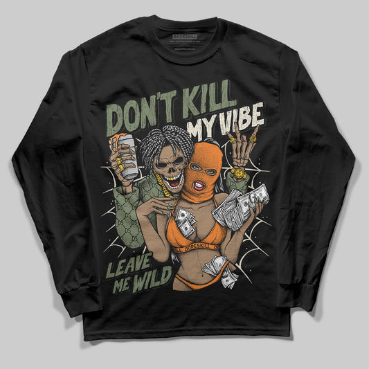 Jordan 4 Retro OG SP Undefeated (2025) DopeSkill Long Sleeve T-Shirt Don't Kill My Vibe Graphic Streetwear - Black