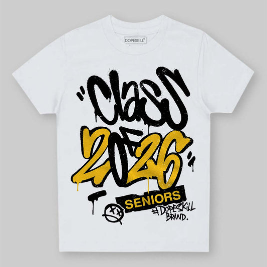 Yellow Sneakers DopeSkill Toddler Kids T-shirt Class of 2026 Graphic Streetwear - White