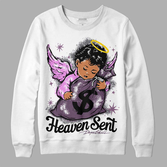 Jordan 2 “Mauve/Off-Noir” DopeSkill Sweatshirt Heaven Sent Graphic Streetwear - White