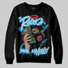 Jordan 4 Retro Military Blue DopeSkill Sweatshirt Rolling in Money Graphic Streetwear - Black