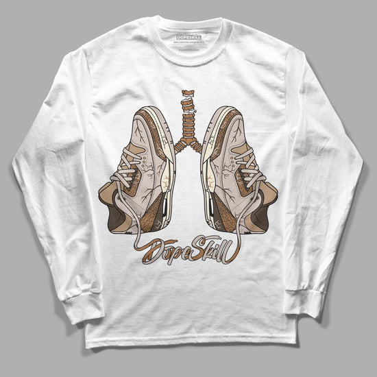 Jordan 3 Retro Palomino DopeSkill Long Sleeve T-Shirt Breathe Graphic Streetwear - White