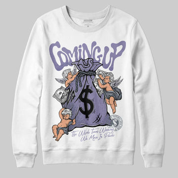 Jordan 5 Retro Low Indigo Haze DopeSkill Sweatshirt Money Bag Coming Up Graphic Streetwear - WHite