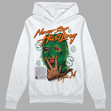 Green Sneakers DopeSkill Hoodie Sweatshirt Never Stop Hustling Graphic Streetwear - White 