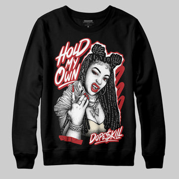 Jordan 1 Retro High OG Black Toe Reimagined DopeSkill Sweatshirt New H.M.O Graphic Streetwear - Black