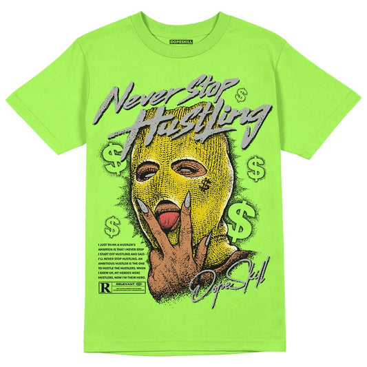 Jordan 5s "Green Bean" DopeSkill Green Bean T-Shirt Never Stop Hustling Graphic Streetwear 