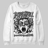 Jordan 4 “Black Cat” (2025) DopeSkill Sweatshirt Root of Evil Graphic Streetwear - White
