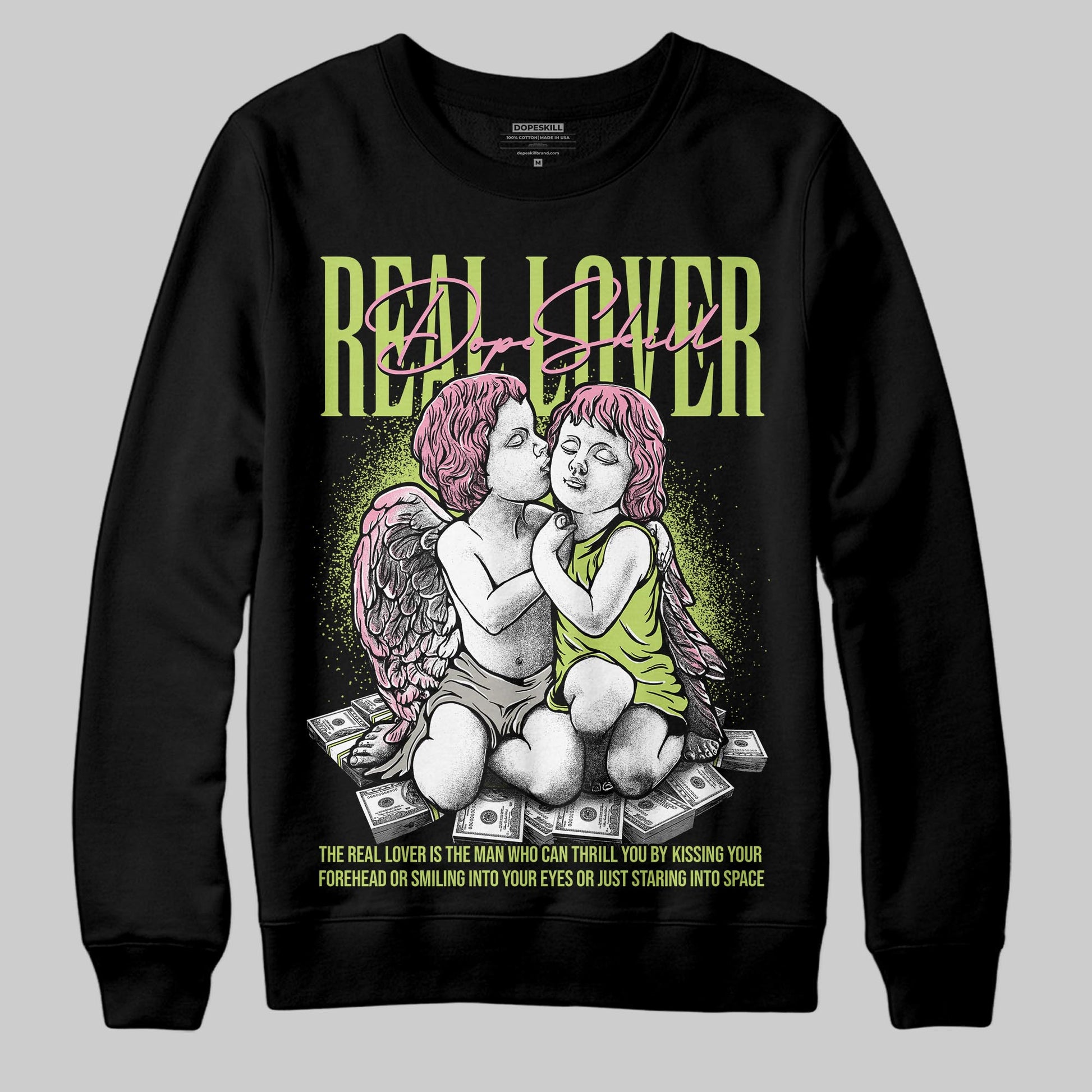 Chase B x Travis Scott x Jordan Jumpman Jack DopeSkill Sweatshirt Real Lover Graphic Streetwear - Black