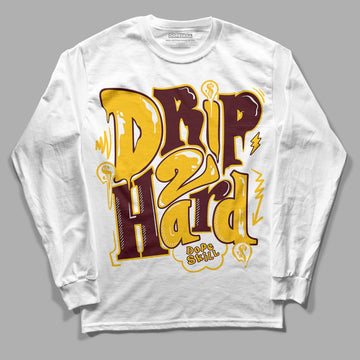 Dunk Yellow Bordeaux DopeSkill Long Sleeve T-Shirt Drip Too Hard Graphic Streetwear - White