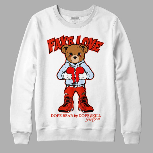 Jordan 6 Retro Toro Bravo DopeSkill Sweatshirt Fake Love Graphic Streetwear - White 