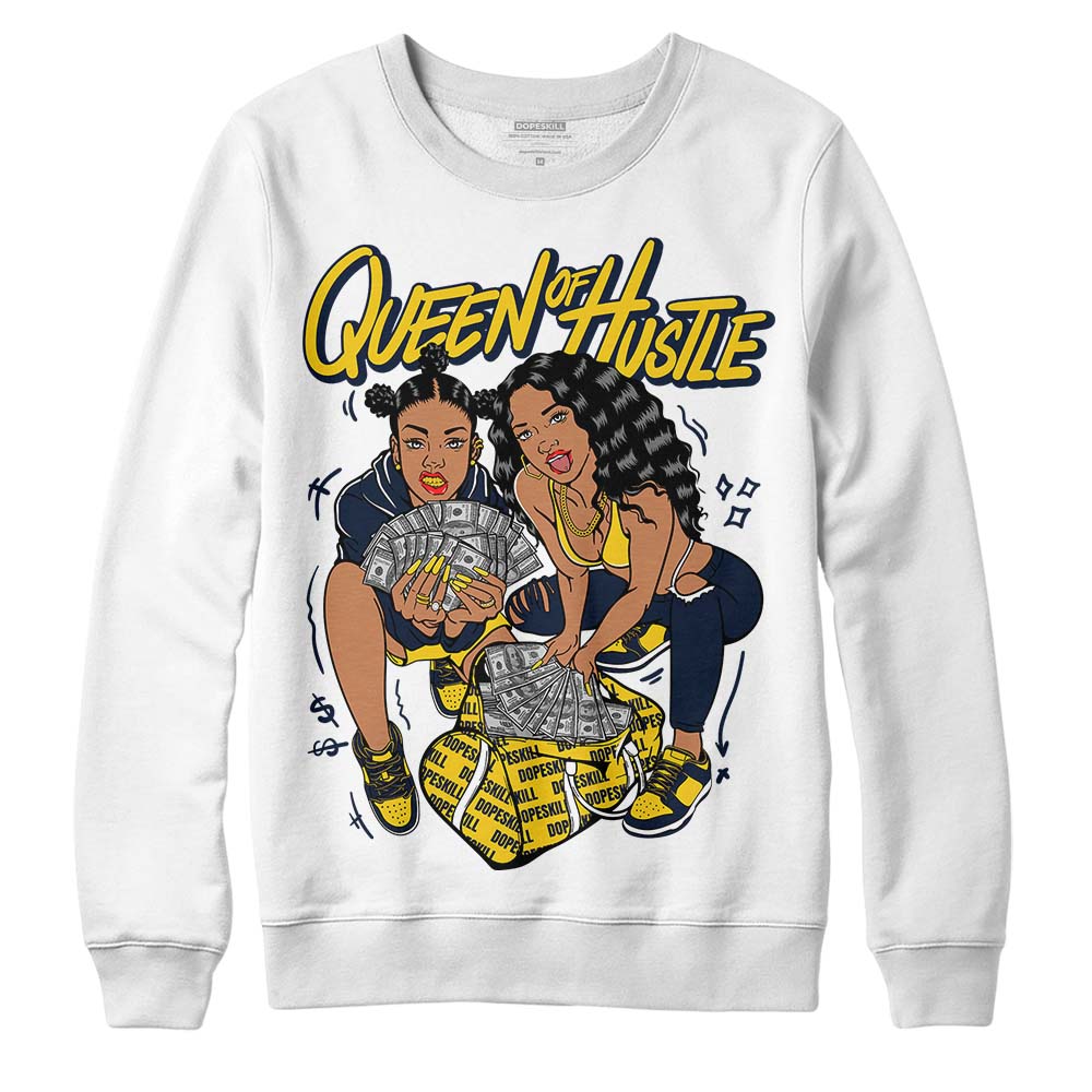 Dunk Low Vintage “Michigan” DopeSkill Sweatshirt Queen Of Hustle Graphic Streetwear - White