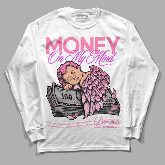 Dunk Low LX Pink Foam DopeSkill Long Sleeve T-Shirt MOMM Graphic Streetwear - White