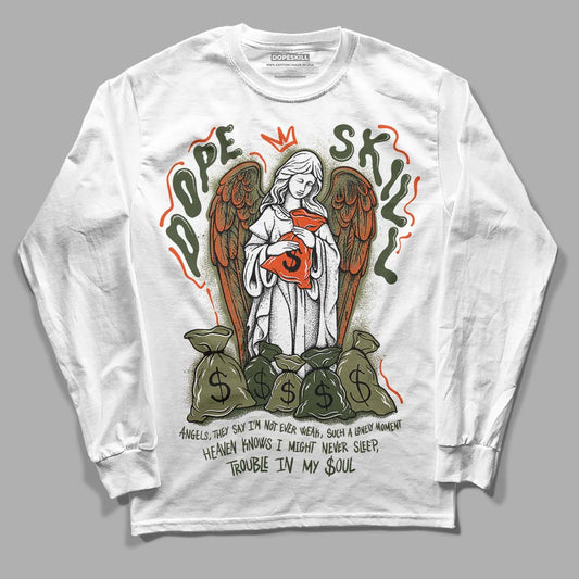 Olive Sneakers DopeSkill Long Sleeve T-Shirt Angels Graphic Streetwear - White